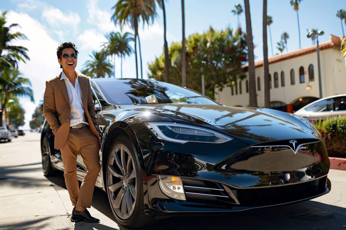 Latino revela cómo invirtió su dinero para cumplir su sueño de tener un Tesla